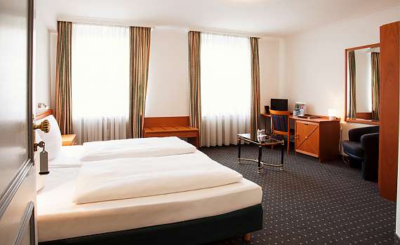 A double room at Centro Hotel Royal in Cologne